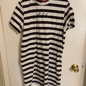 adidas Stripe Pack Graphic Tee Dress Sz M